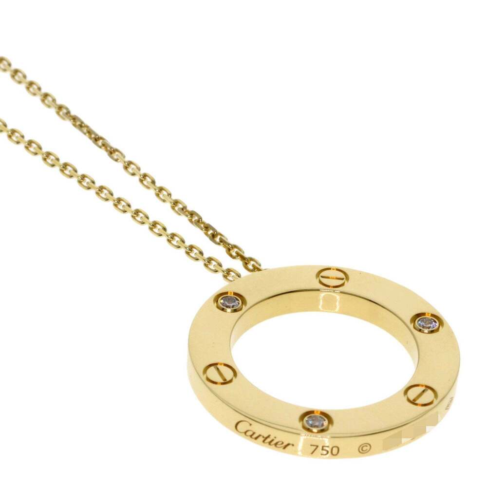 Cartier Love Circle Diamond Necklace in 18K Yellow Gold for Women - Picture 4 of 7